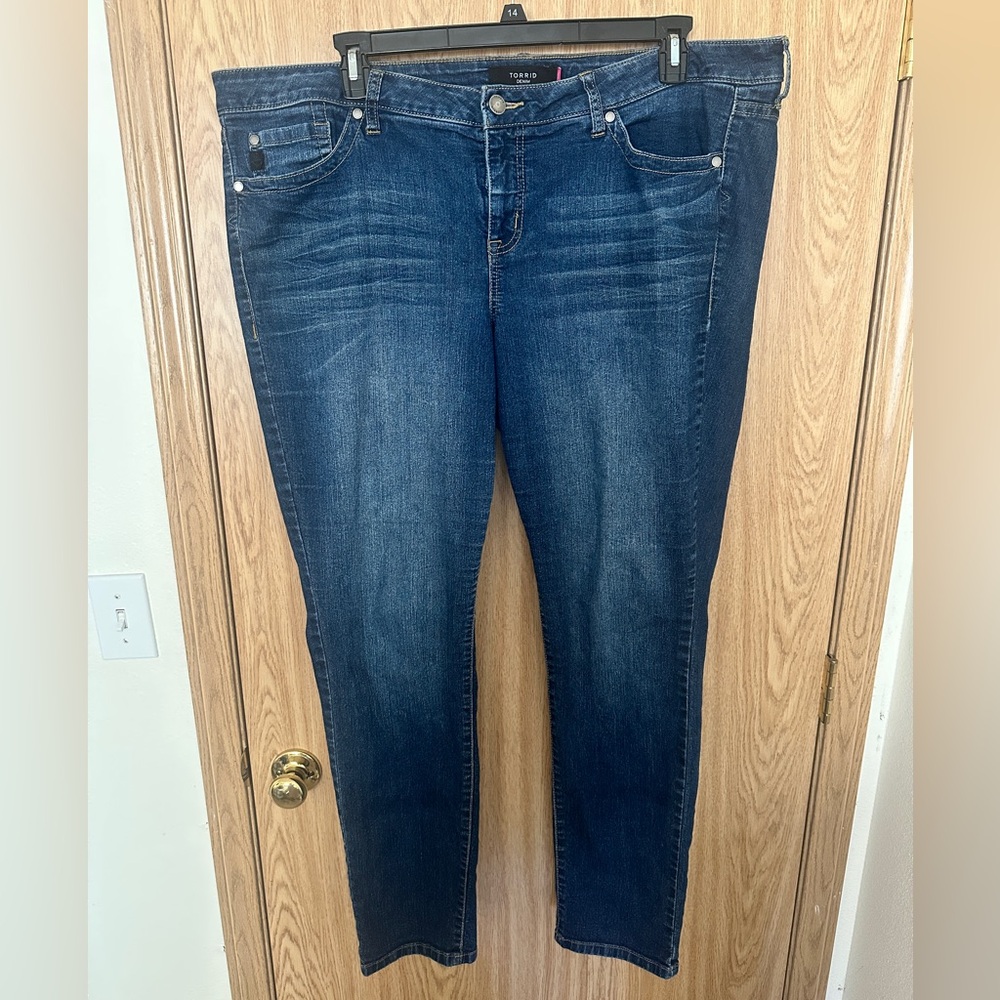 Torrid Dark Blue Skinny Jeans for Women